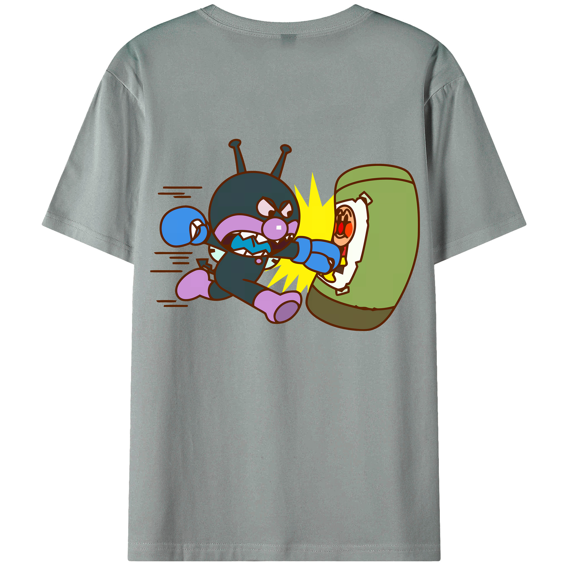 （画像用） アンパンマン Anpanman 綿100％ メンズ半袖Tシャツ（バックプリント） 通気性
